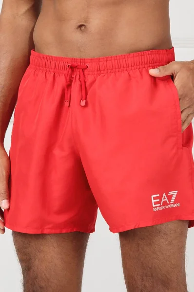 kratke hlače kąpielowe | regular fit EA7 	rdeča	