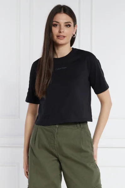 Majica | Cropped Fit Calvin Klein Performance 	črna	