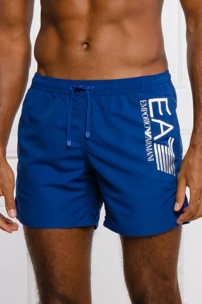 kratke hlače  | regular fit EA7 	temno modra	