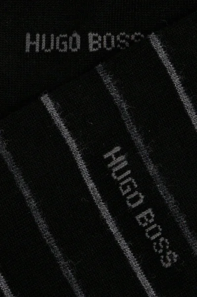 nogavice fine stripe 2-pack BOSS BLACK 	črna	