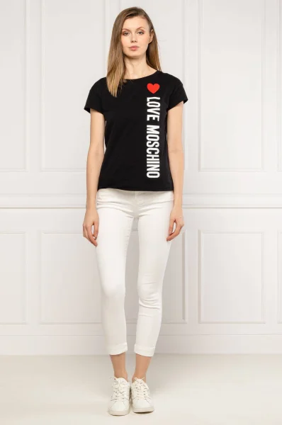 t-shirt | regular fit Love Moschino 	črna	