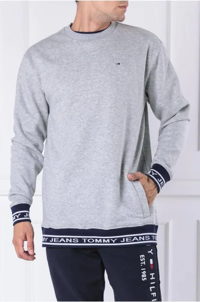 jopica tjm rib logo crew | relaxed fit Tommy Jeans 	siva	