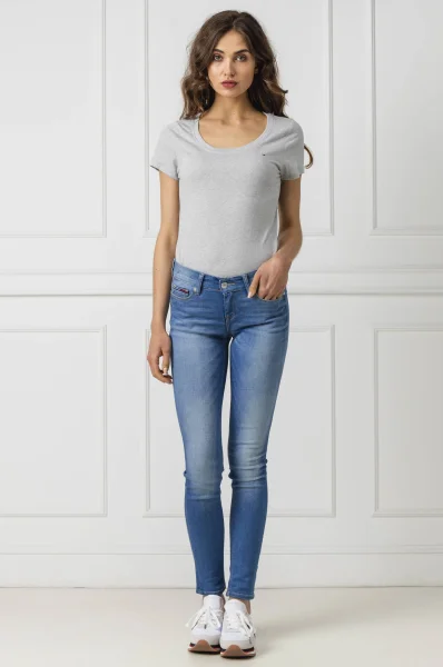 majica original | regular fit Tommy Jeans 	pepelnata	