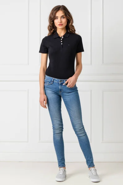 polo original | regular fit Tommy Jeans 	črna	