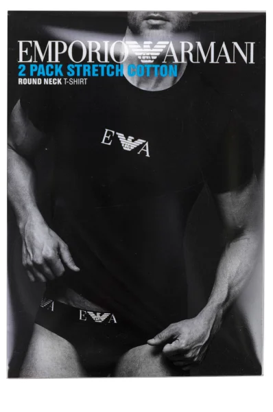 t-shirt 2-pack | regular fit Emporio Armani 	črna	