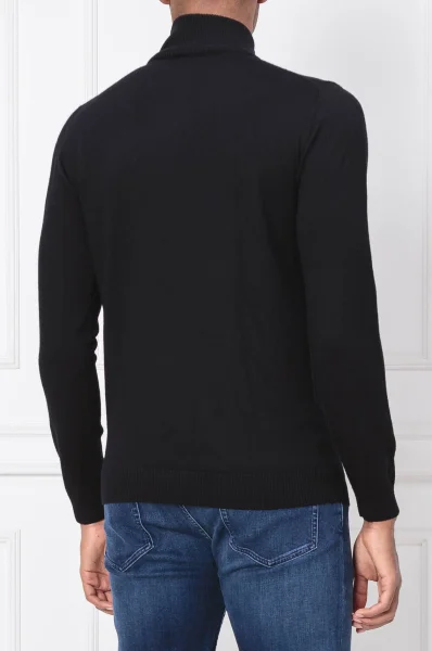 wełniany pulover troyer | regular fit Karl Lagerfeld 	črna	