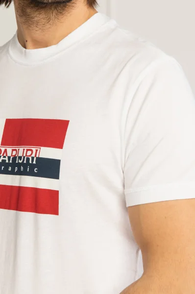 t-shirt sovico | regular fit Napapijri 	bela	