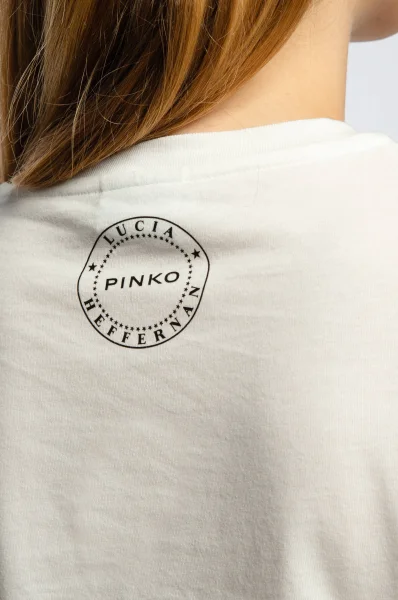 Majica + nakupovalna torba VENERDI PINKO X LUCIA HEFFERNAN | Regular Fit Pinko 	bela	