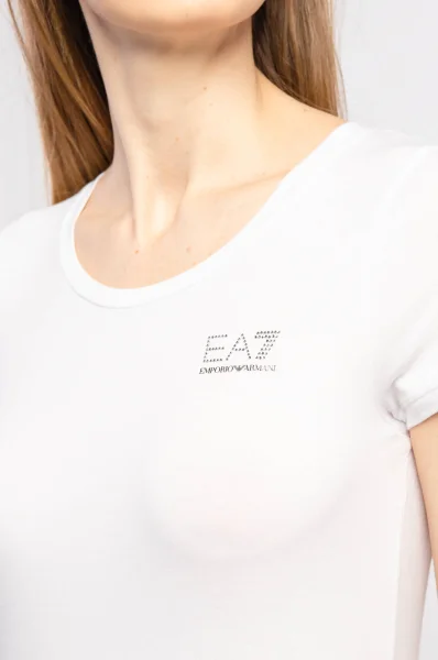 majica | regular fit EA7 	bela	