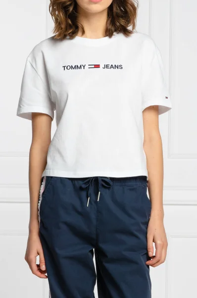 majica | loose fit Tommy Jeans 	bela	