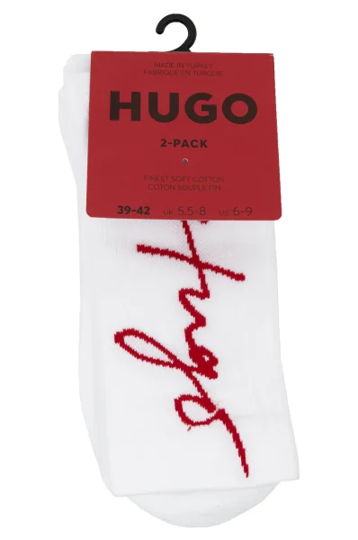 Nogavice 2-pack 2P QS HANDWRITTEN Hugo Bodywear 	bela	