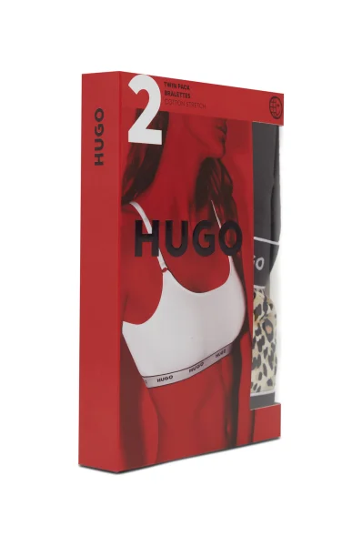 Nedrček 2-pack TWIN BRALETTE STRIPE Hugo Bodywear 	črna	