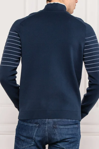pulover zoayo pro | regular fit BOSS GREEN 	temno modra	