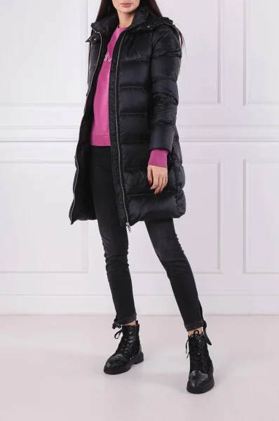jakna hooded long down jkt | regular fit Calvin Klein 	črna	