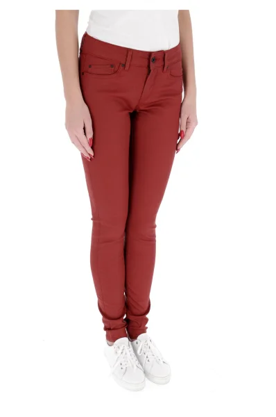 kavbojke pixie | slim fit | mid waist Pepe Jeans London 	rdeča	