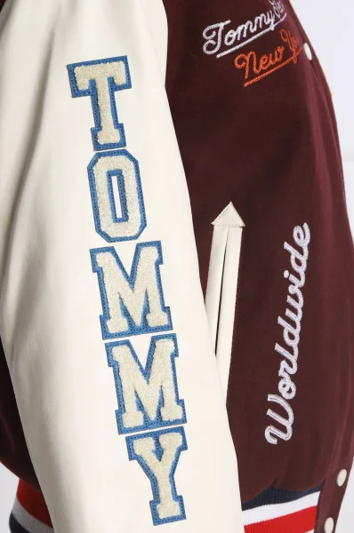 Bomber jakna | Regular Fit | z dodatkom volne Tommy Jeans 	bordo	