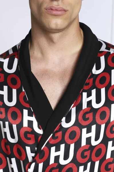 Kopalni plašč Monogram Nightgown | Relaxed fit Hugo Bodywear 	črna	