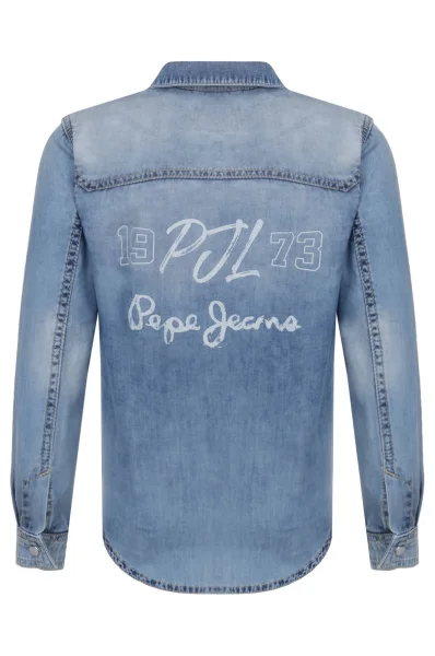 majica zyan 73 | regular fit | denim Pepe Jeans London 	modra	