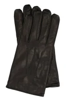 skórzane rokavice Emporio Armani 	črna	
