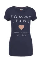 t-shirt tjw heart logo | slim fit Tommy Jeans 	temno modra	
