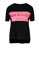 t-shirt | loose fit Trussardi 	črna	