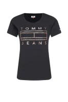 t-shirt metallic logo | regular fit Tommy Jeans 	črna	