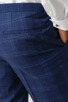 volneni hlače hets182 | extra slim fit HUGO 	temno modra	