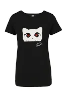 t-shirt choupette love | regular fit Karl Lagerfeld 	črna	