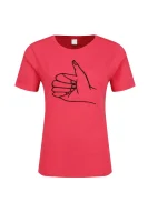 t-shirt temotive | regular fit BOSS ORANGE 	rdeča	
