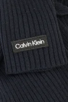 Šal | z dodatkom volne Calvin Klein 	temno modra	