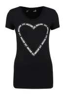 t-shirt | regular fit Love Moschino 	črna	