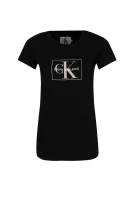 t-shirt outline monogram | regular fit CALVIN KLEIN JEANS 	črna	