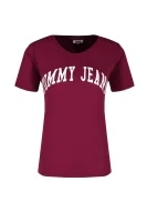 t-shirt clean logo tee | regular fit Tommy Jeans 	bordo	
