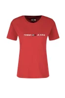 t-shirt boxy clean logo | regular fit Tommy Jeans 	rdeča	