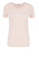t-shirt institutional logo | regular fit CALVIN KLEIN JEANS 	barva breskve	