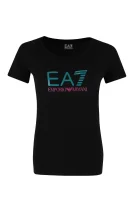 t-shirt | slim fit EA7 	črna	