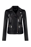 skórzana ramon jakna kaia | regular fit Karl Lagerfeld 	črna	