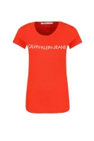 t-shirt institutional logo | regular fit CALVIN KLEIN JEANS 	oranžna	