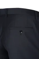 volneni hlače z naramnicami gibson cyl | slim fit BOSS BLACK 	temno modra	