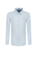 majica mini gingham | custom fit Tommy Hilfiger 	svetlo modra barva	