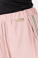 hlače z naramnicami | relaxed fit | z dodatkom svile Twinset U&B 	prašno roza	