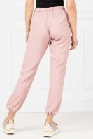 hlače z naramnicami | relaxed fit | z dodatkom svile Twinset U&B 	prašno roza	