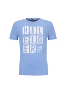t-shirt ame hilfiger print Tommy Hilfiger 	svetlo modra barva	