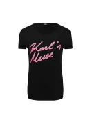 t-shirt karls muse Karl Lagerfeld 	črna	