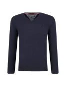 pulover tommy | regular fit Tommy Hilfiger 	temno modra	