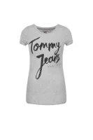 t-shirt script | slim fit Tommy Jeans 	siva	