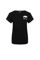 t-shirt ikonik Karl Lagerfeld 	črna	