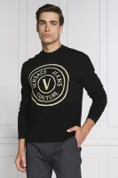 Volneni pulover | Slim Fit Versace Jeans Couture 	črna	