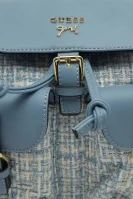 Plecak | z dodatkom usnja Guess 	svetlo modra barva	