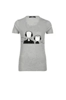 t-shirt karl&choupette music Karl Lagerfeld 	siva	